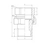 PERFEXIM Śrubunek prosty stożkowy, mosiężny wzmocniony 3/4" PHA-301
